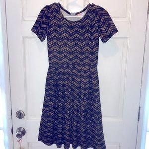 LuLaRoe Amelia Chevron Dress - Size Small